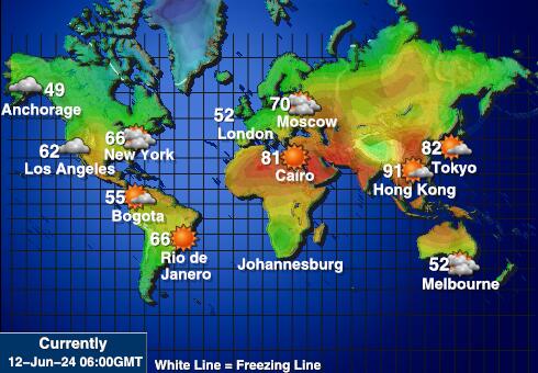 Palau Værmelding Temperatur kart 