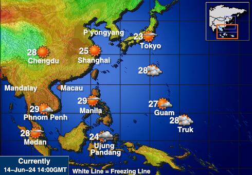 Filippinene Værmelding Temperatur kart 