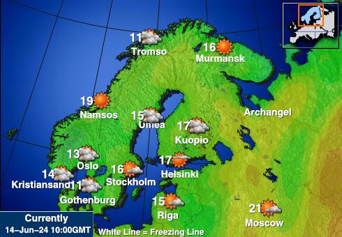 Svalbard Værmelding Temperatur kart 