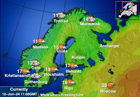 Sverige Værmelding Temperatur kart 