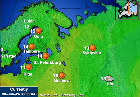 Ukraine Předpověď počasí Teplota Mapa 