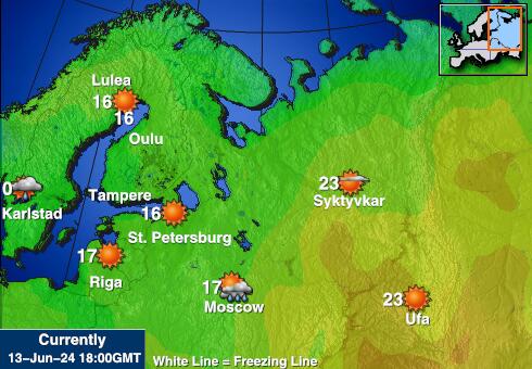 Ukraina Værmelding Temperatur kart 