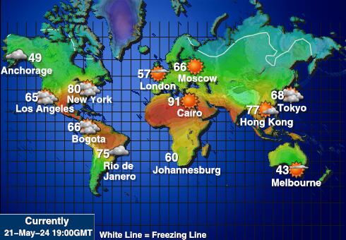 Verden Værmelding Temperatur kart 